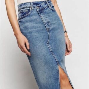 Reformation Nila Denim Skirt